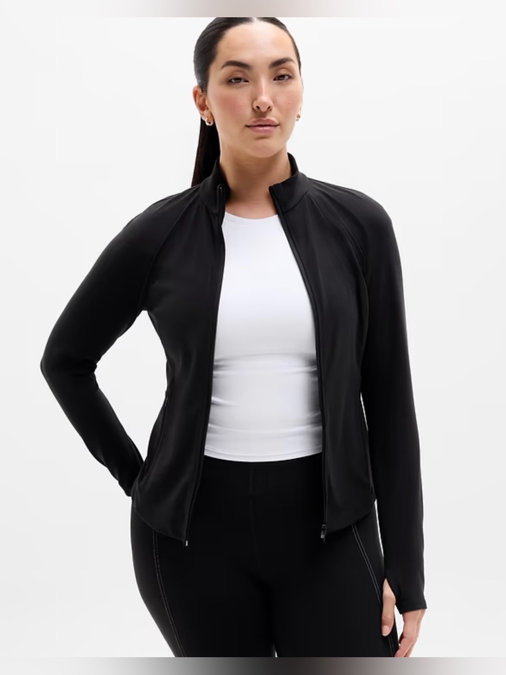 NWOT Athleta Salutation Jacket 2.0 in Black Size Medium